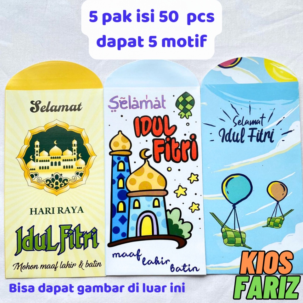 

Serbu Stock Amplop Lebaran BESAR Motif isi 5 pak 5 pcs Angpao Lebaran Murah Ukuran L 9cm x 17cm