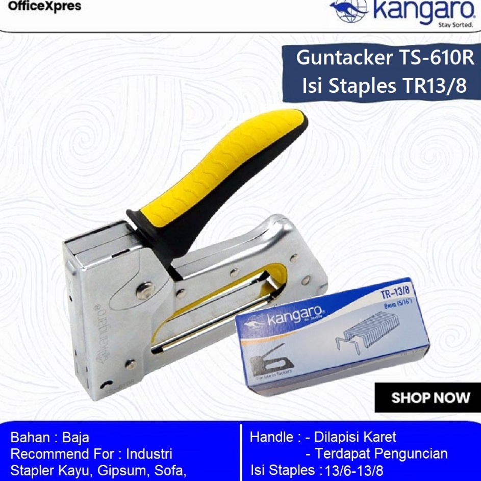 

Serbu Stock Alat Stapler Tembak Jok Kulit Motor Guntacker TS 61R Sejenis MAX TGA Cekrekan Pengokot Stapler Sofa