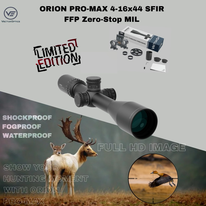 VECTOR ORION PRO MAX 4-16x44 SFIR FFP ZERO STOP