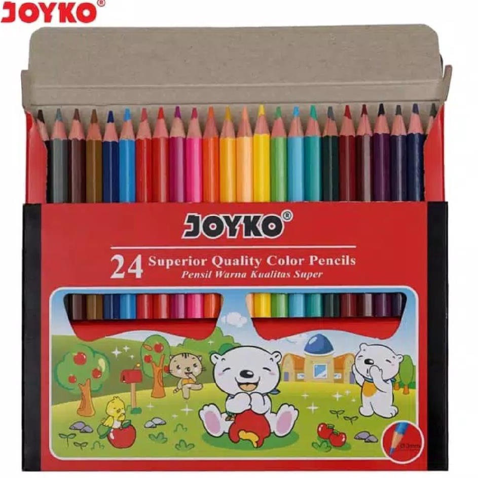 

Serbu Untung PAMPensil Warna 24 Warna Pendek Joyko isi 24