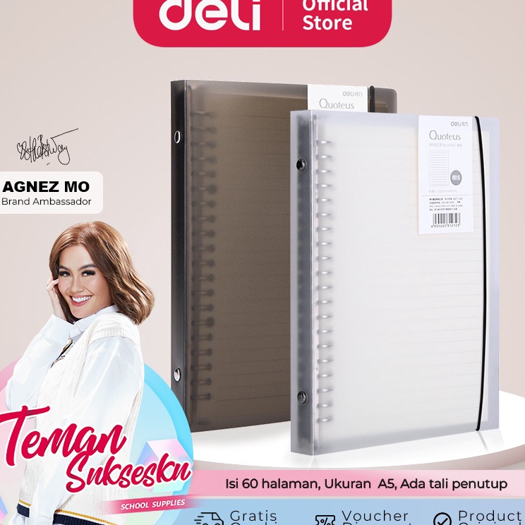 

Paling Dicari Deli LooseLeaf Buku Notebook spiral A5 6 lembar HA56