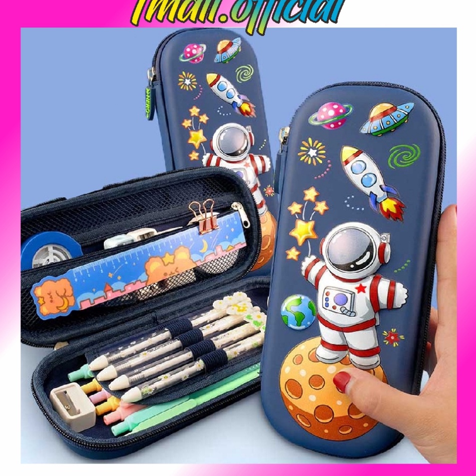 

Super Heboh TMALL Tempat pensil Kotak pensil 3D Timbul Hardcase Hardtop Waterproof Astronot Rocket Unicorn Kelinci S8