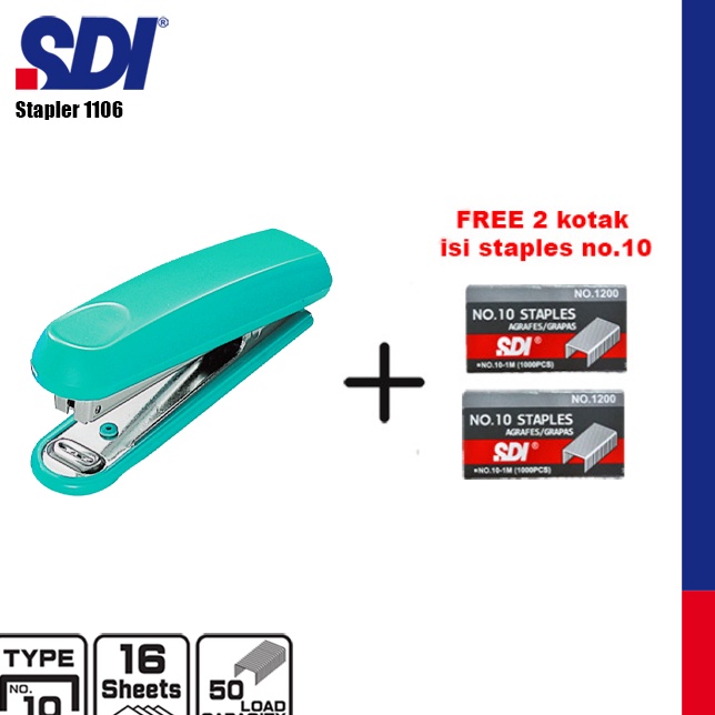 

Hadir Favorit PROMO SDI 116 No1 Stapler Gratis 2 box isi staples SDI No1
