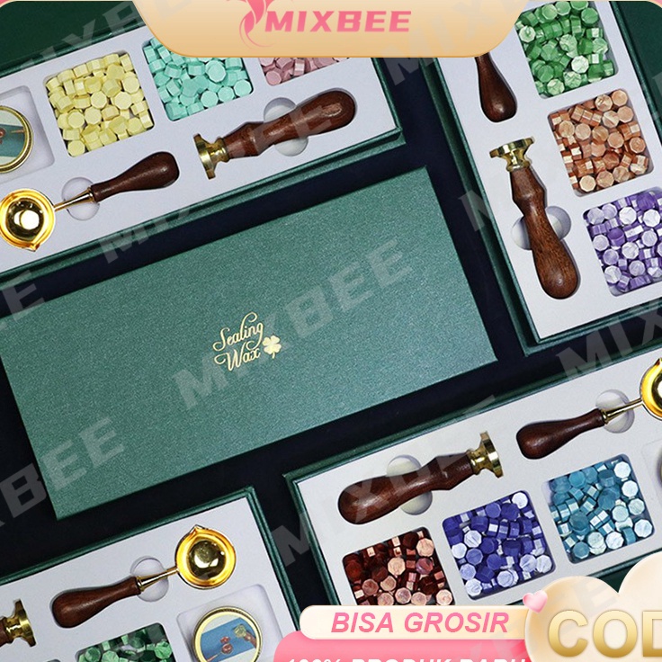 

Ready Hari Ini 1 Set Retro Seal Wax Beads Set Handle DIY Wax Beads Scrapbook Stempel Sealing Lilin Segel Wax Stempel Undangan Stempel Pernikahan