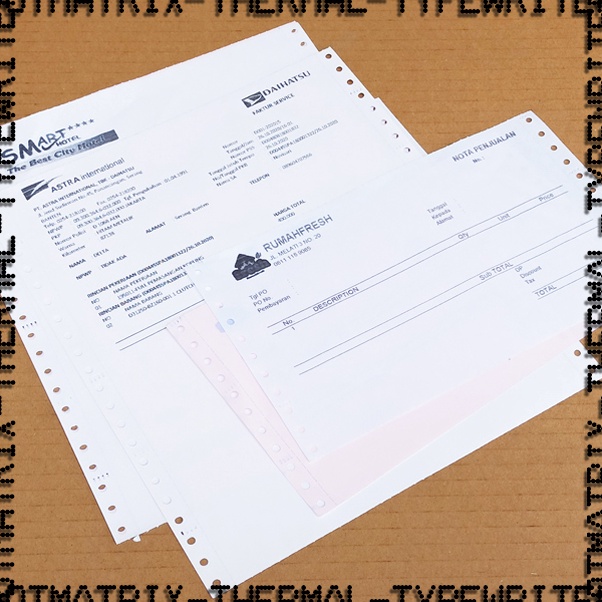

Best Arrival Nota Bon Faktur Surat Jalan Kwitansi BW Dot Matrix Custom 4 Ply