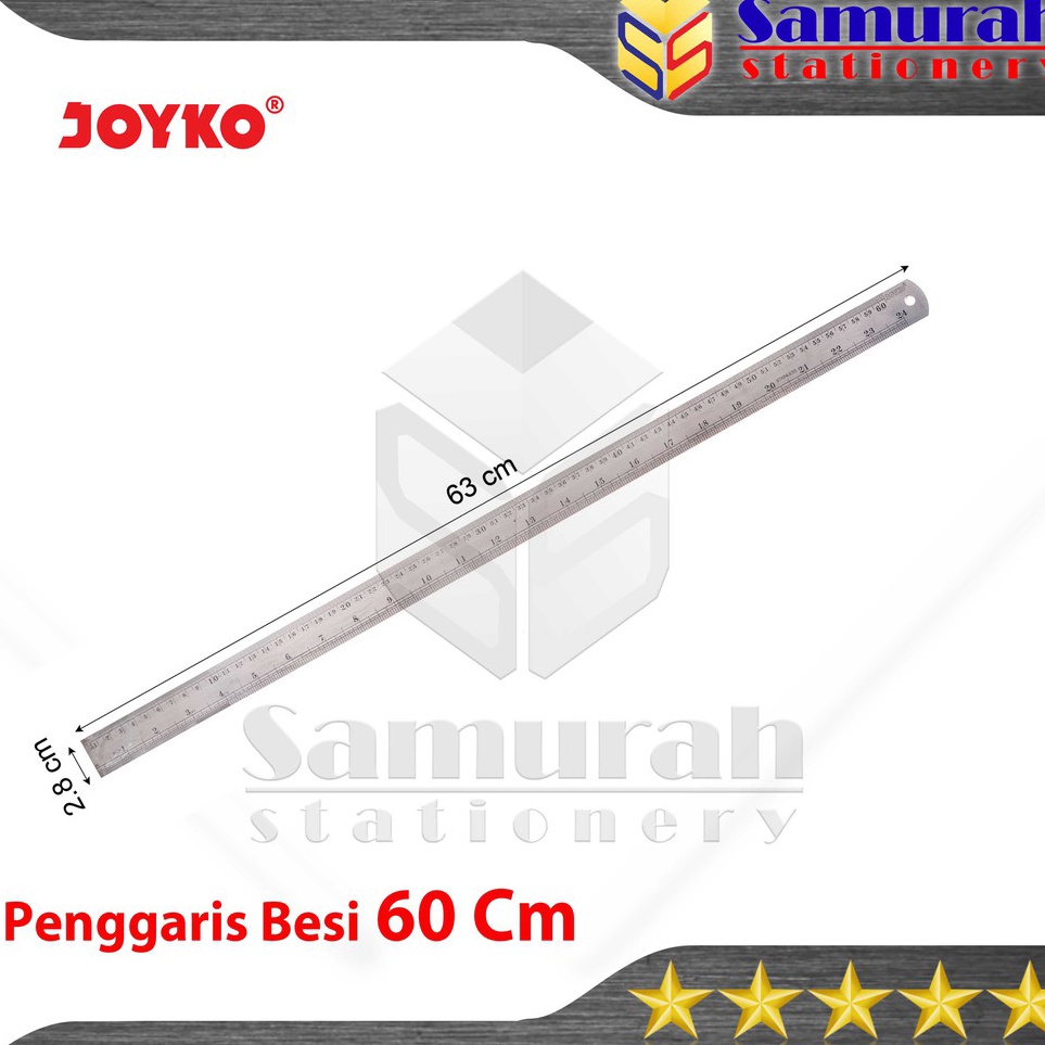 

Murah Terlaris Penggaris Besi Joyko Panjang 6 cm RLST6 Per PCS Ruller Stainless 6cm ST6