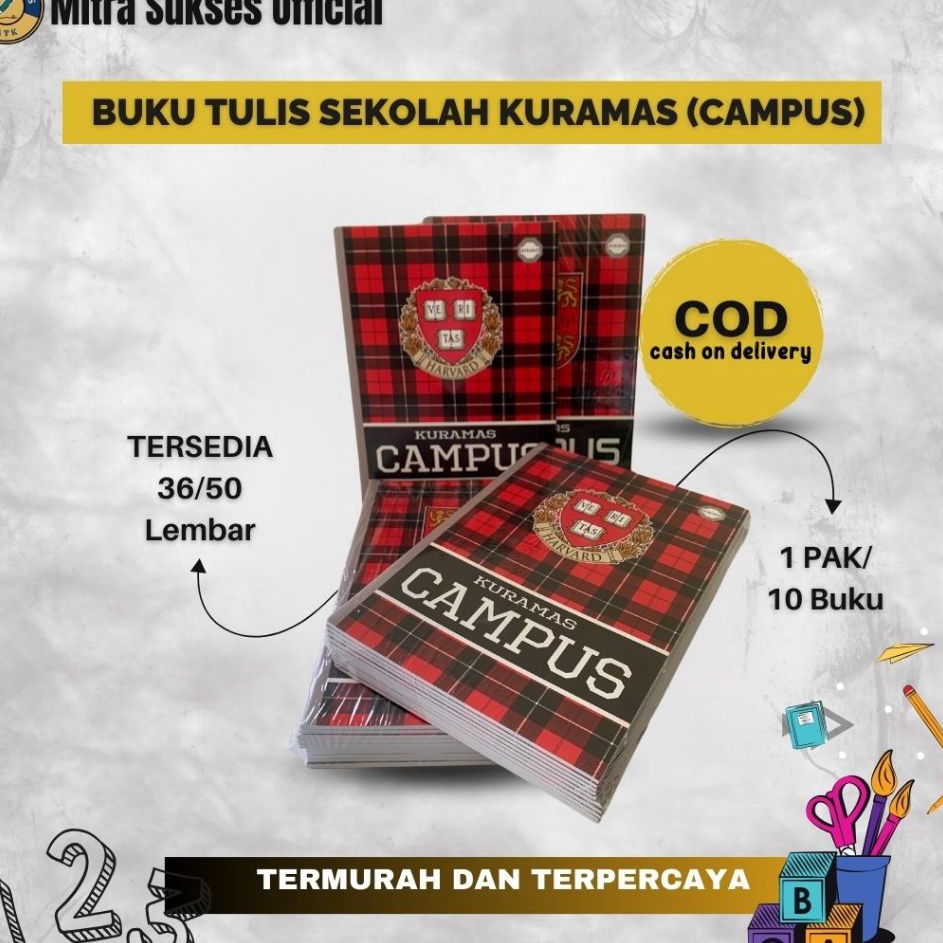 

Top Product Buku Tulis Campus 36 lembar 1 pack 1 pcs