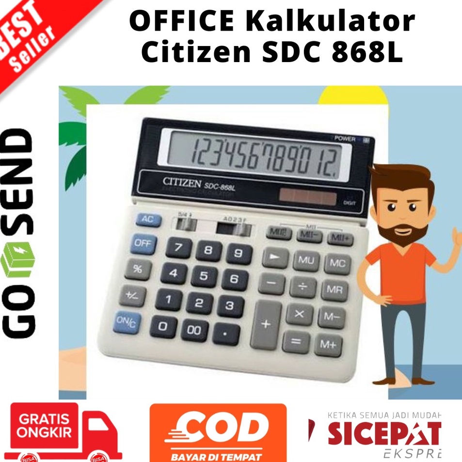 

Free Garansi Diskon JK OFFICE Kalkulator Citizen SDC 868L