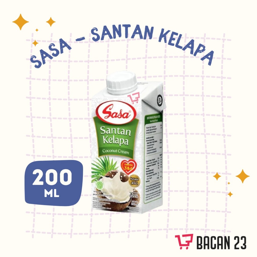 

Sasa Santan Kelapa (200 ml) - Santan Kelapa Cair / Bacan 23