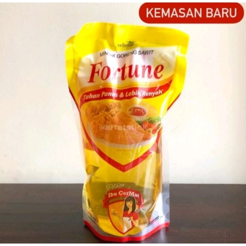 

Fortune minyak goreng refill 1liter per pcs