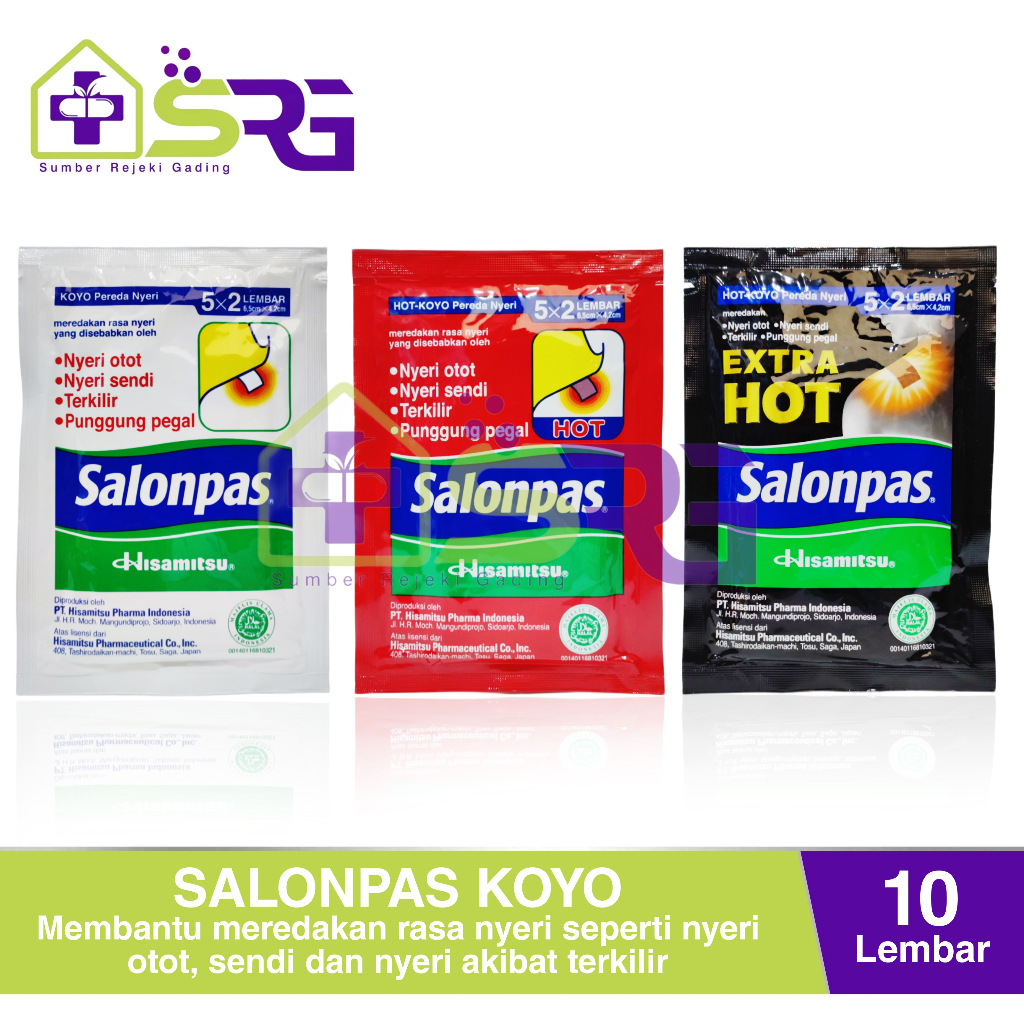 Koyo Salonpas 10 Lembar - Pereda Nyeri Otot / Pegal Linu