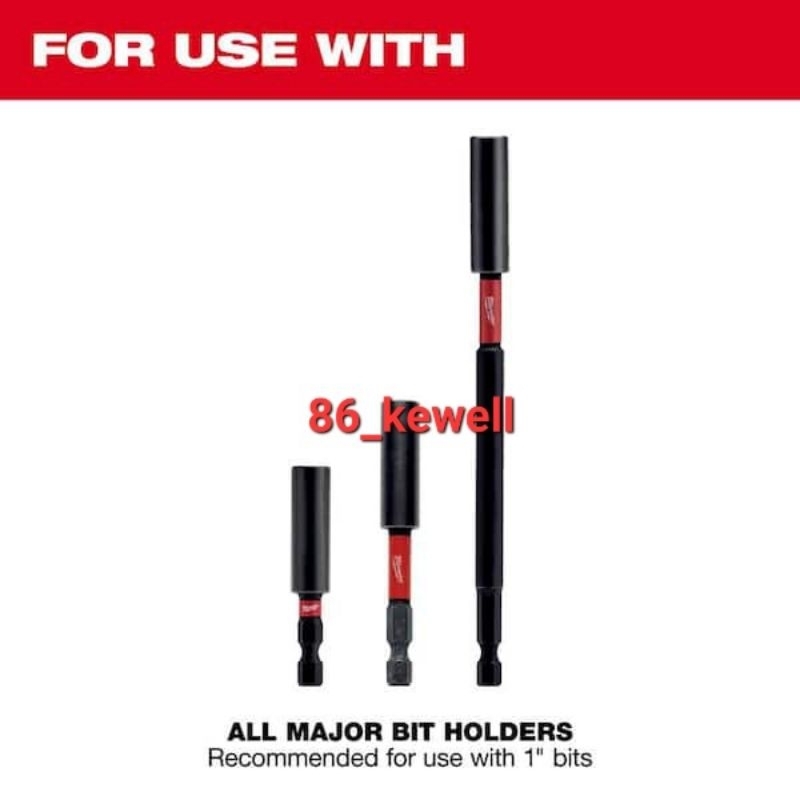 MILWAUKEE SHOCKWAVE 1/4 magnetic bit holder impact duty