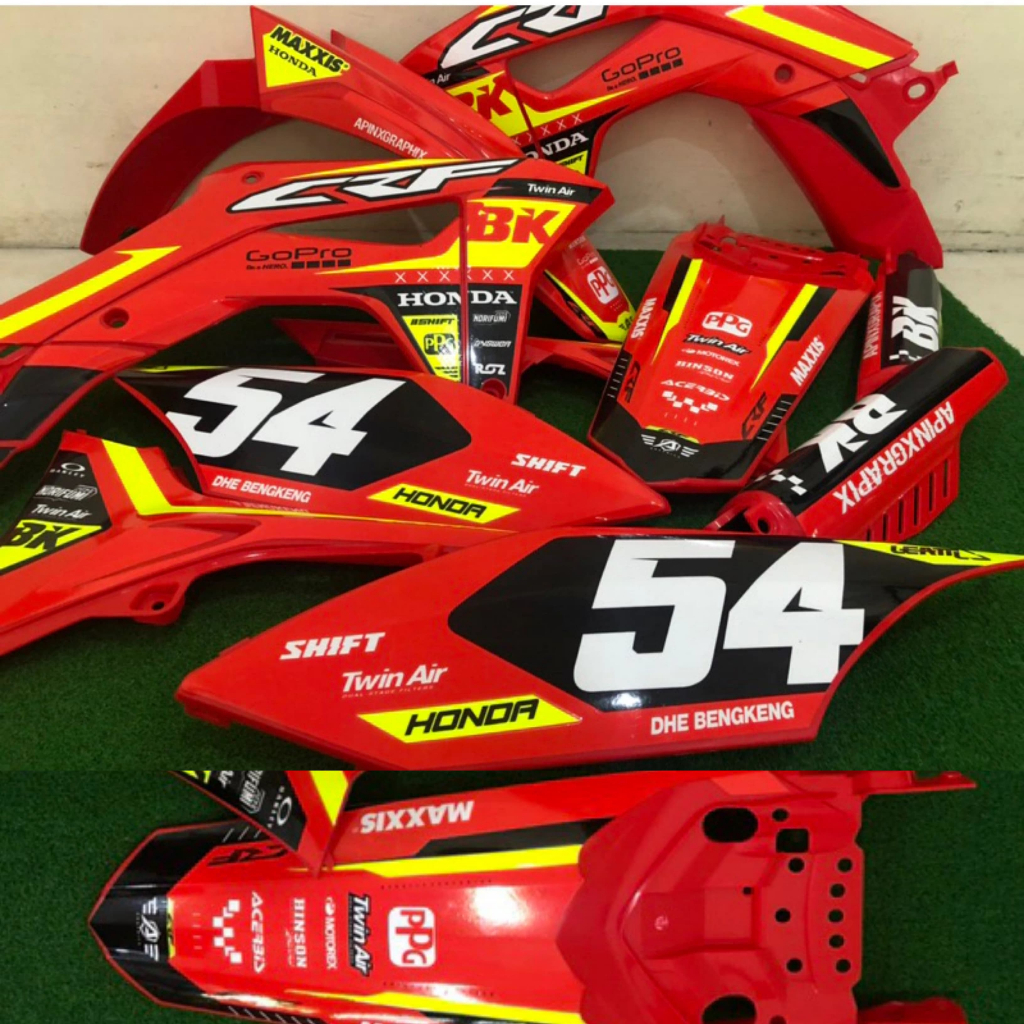 Decal Dekal Stiker Sticer Kawasaki Klx Bf Gordon Crf Supermoto Trabas Bagus