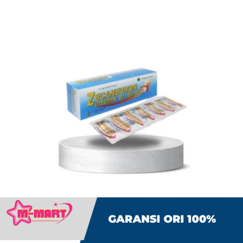 Zecaneuron Vitamin B1 B6 B12 / B complex suplemen saraf otot isi 100