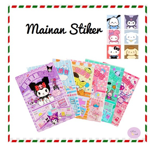 

Buku Stiker Lucu Ukuran Besar/ Stiker Sanrio 3D/ Stiker DIY Mendekorasi Ruangan/ Stiker Lucu dan Murah