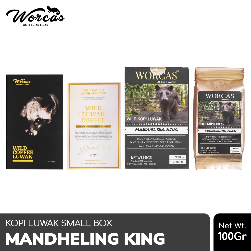 

WORCAS Kopi Luwak Liar Mandheling King 100gr - Small Box