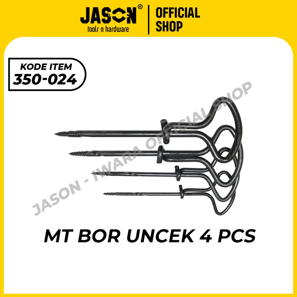 JASON MATA BOR UNCEK 4 PCS (3 - 6 MM) | MATA BOR KAYU | 350-024