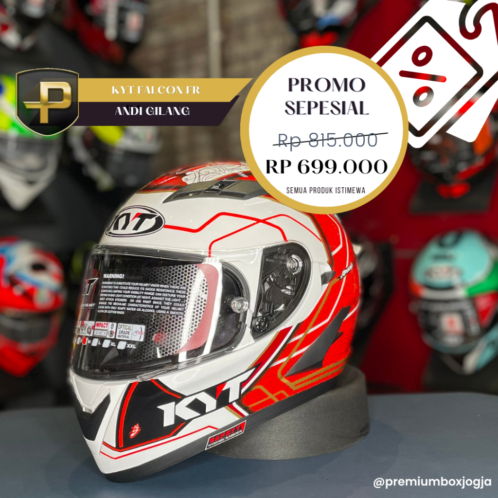HELM KYT Falcon FR Andi Gilang / Helm FULL FACE
