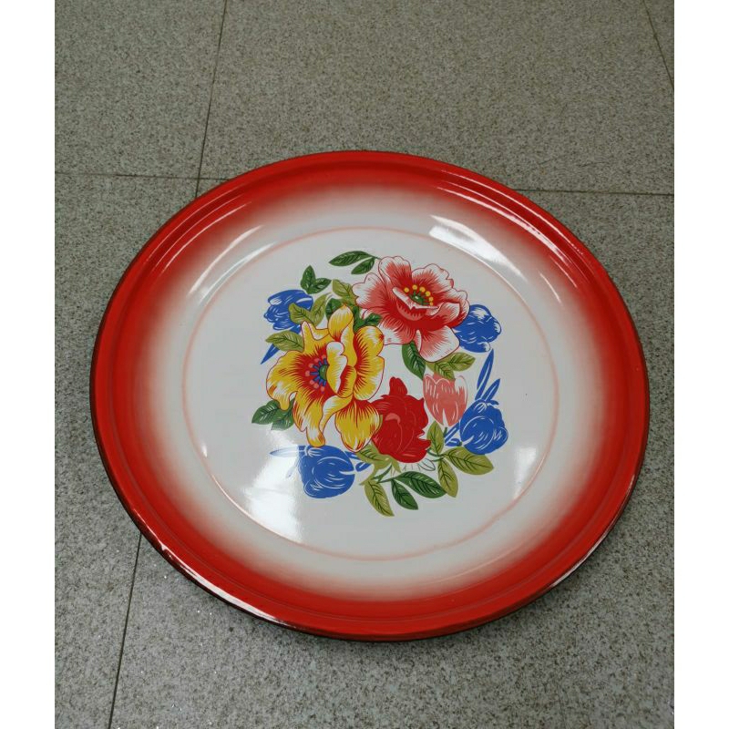 Talam Enamel 60cm / Nampan Bulat Stainless 60cm / Nampan Besar
