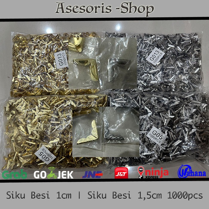 Siku Besi Motif | Siku Meja | Siku Samping Motif 1 cm | Siku Samping Motif 1,5cm isi 1000pcs