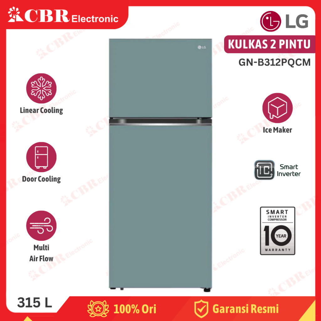 Kulkas LG 2 Pintu GN-B312PQCM (315 L / Inverter)