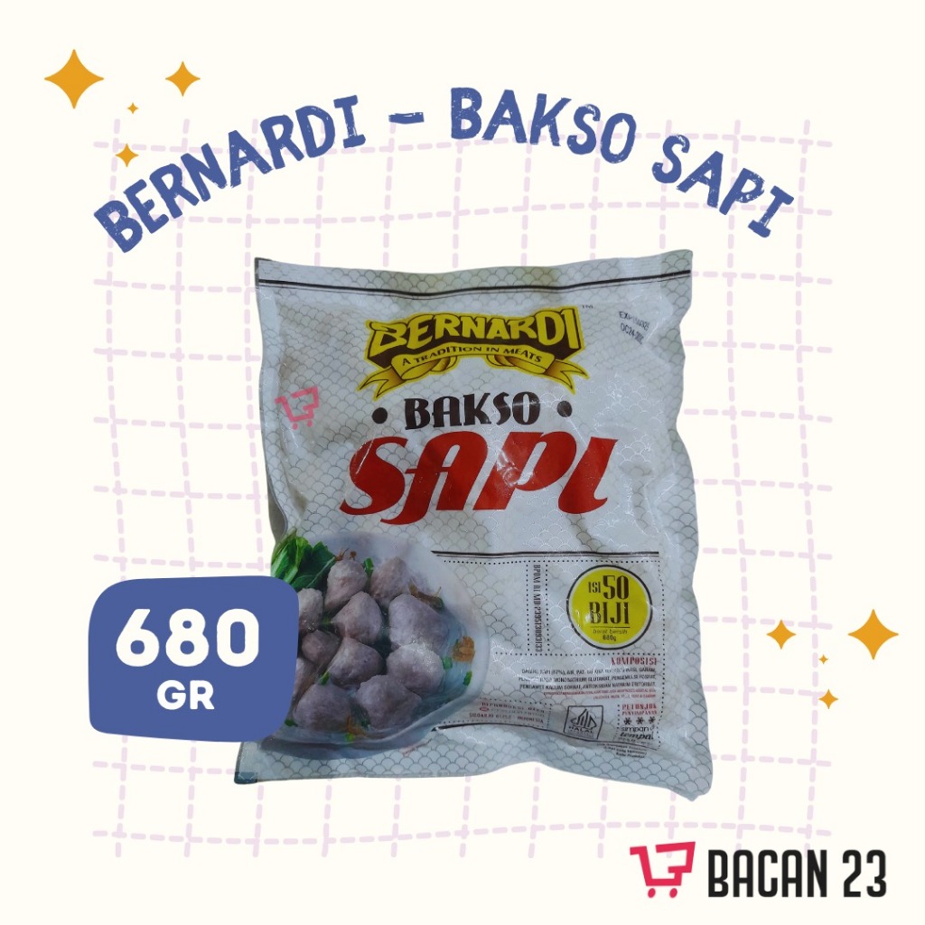 

Bernardi Bakso Sapi (680 Gr) / Bakso Sapi - Bakso Bernardi / Frozen Food Bacan23 Bacan 23