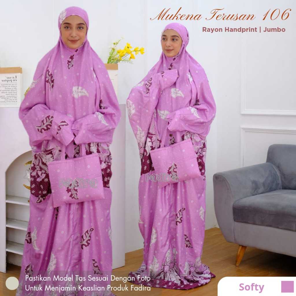 Mukena Terusan 106/ Mukena dewasa motif/ Telekung jumbp
