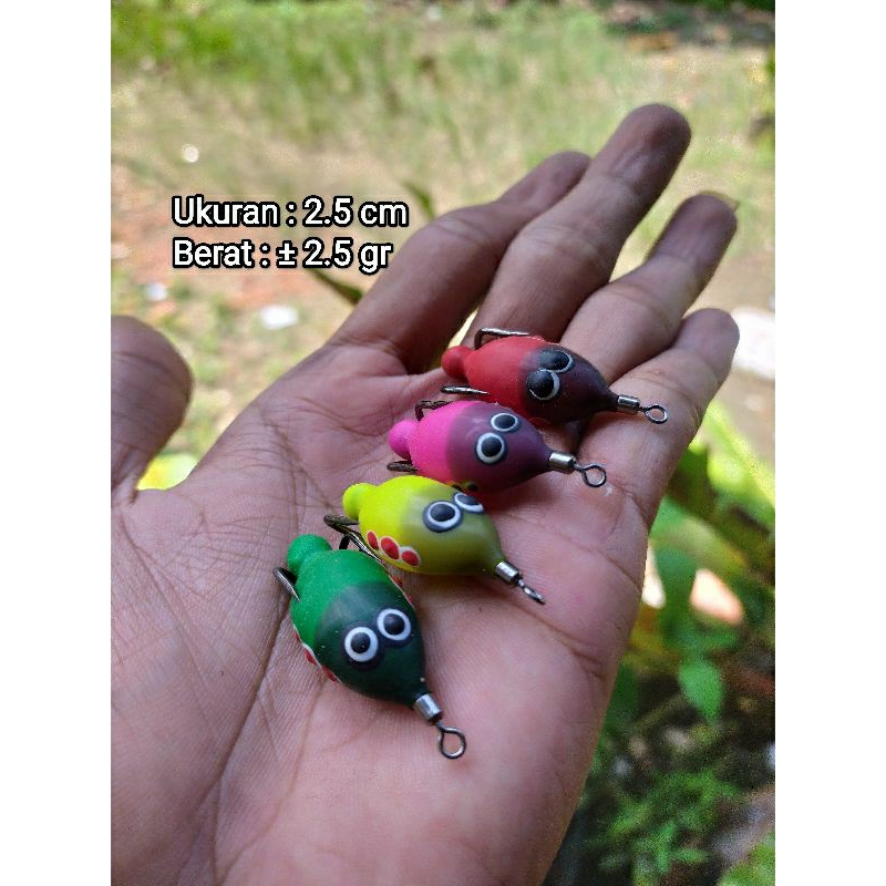 Soft frog geol mini 2.5 cm killer  || Umpan Casting Gabus killer