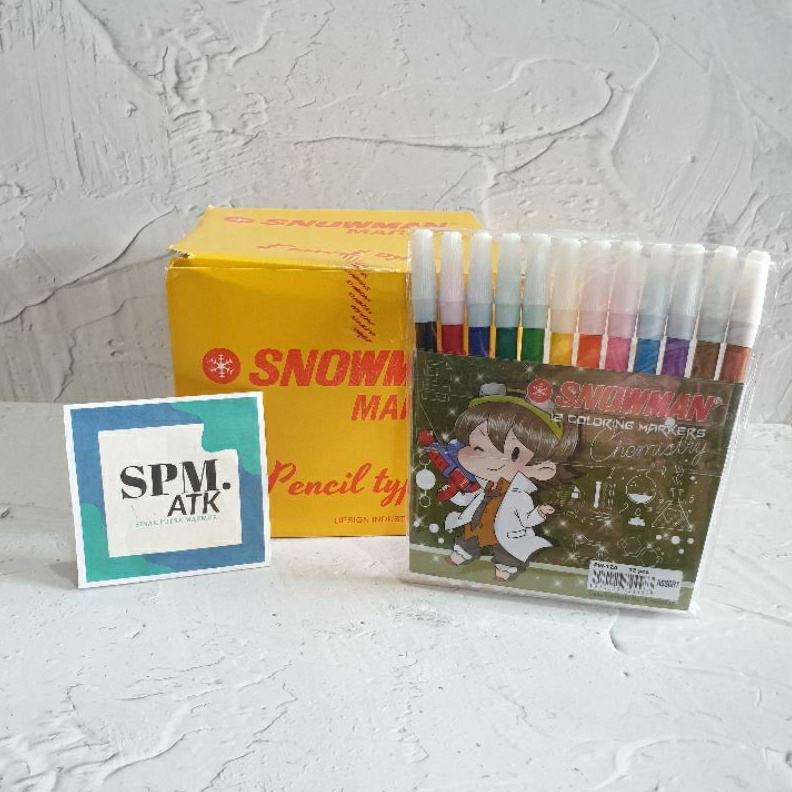 

KODE C8X 12 Set Spidol 12w Snowman PW12A