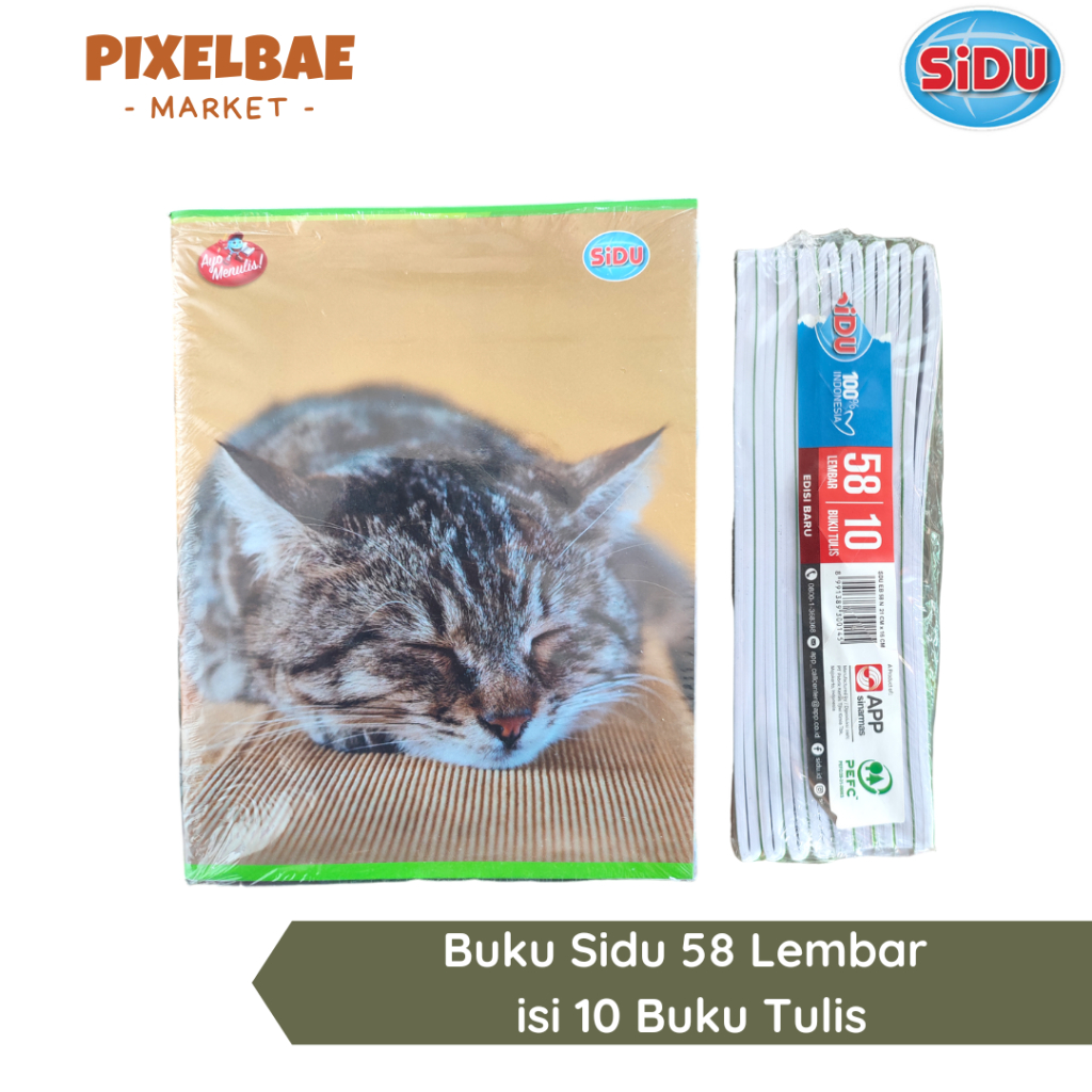 

1 PACK BUKU TULIS SIDU ISI 58 LEMBAR