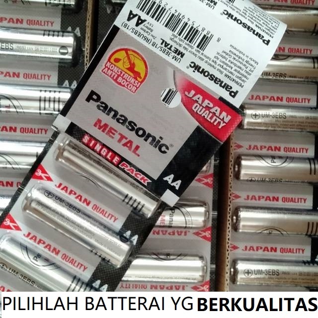 Baterai AA =Besar PANASONIC METAL Brand JAPAN Quality 1.5V Batre Lion Titium Hig Quality Super Bagus