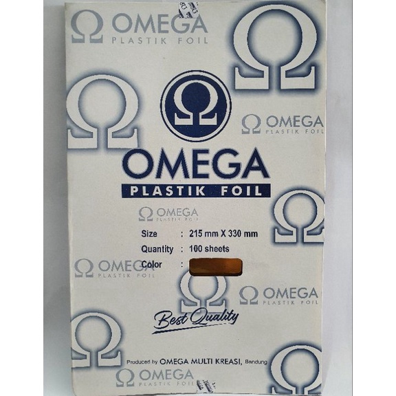 

KODE F3S2 omega plastik foil emas silver biru merah glitter