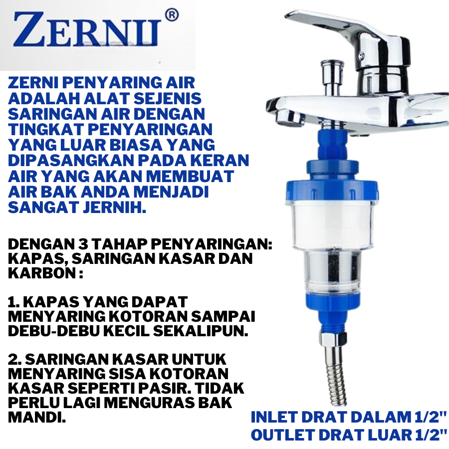 ZERNII WATER FILTER ZERNII SARINGAN AIR ZERNII FILTER AIR KARBON ZERNI