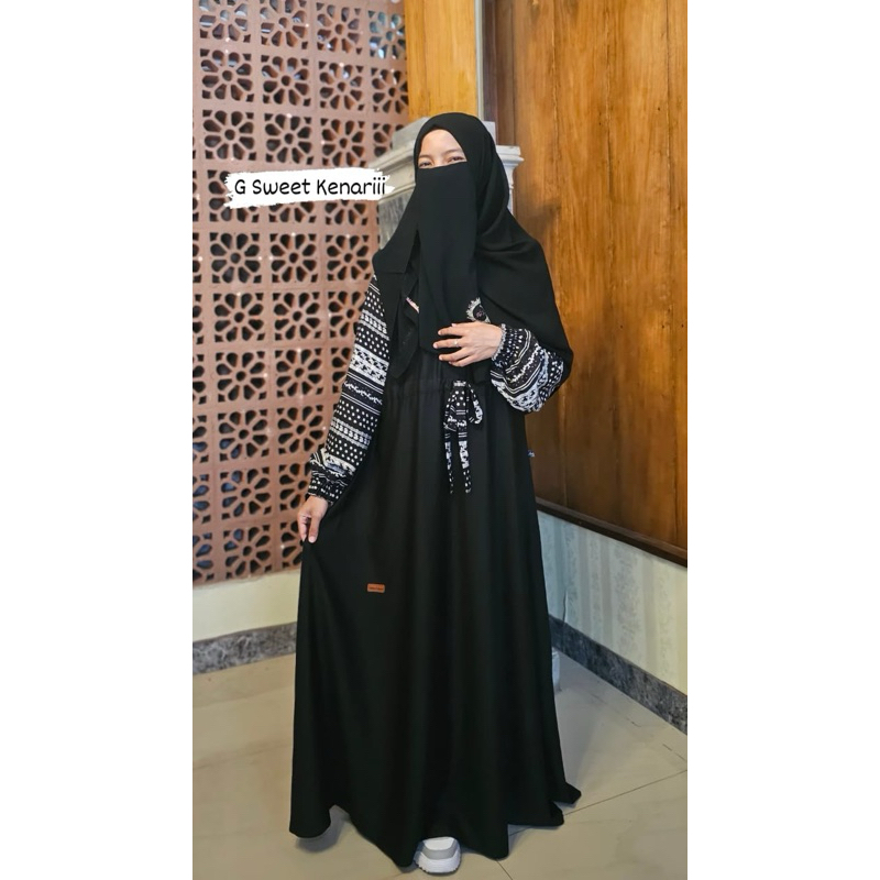 Gamis kenari/abaya khas saudi lokal bahan rayon By Aniezza