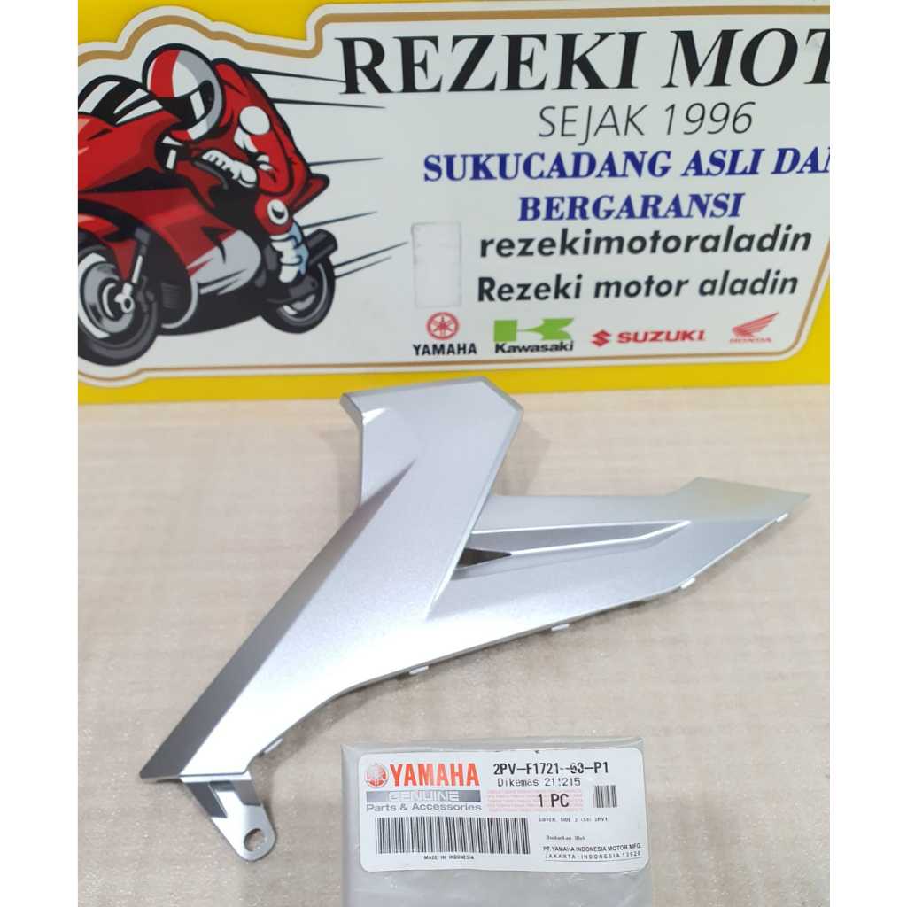 COVER SIDE SAMBUNGAN COVER BODY KANAN JUPITER MX KING SILVER 2PV-F1721-00-P1 ASLI ORI YAMAHA
