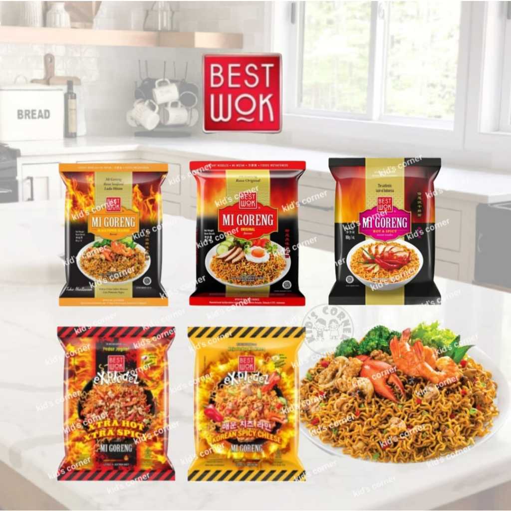 

Best Wok Mie Goreng Original/Black Pepper/Hot Spicy/ Xtra Hot Spicy/ Spicy Cheese 73-85g