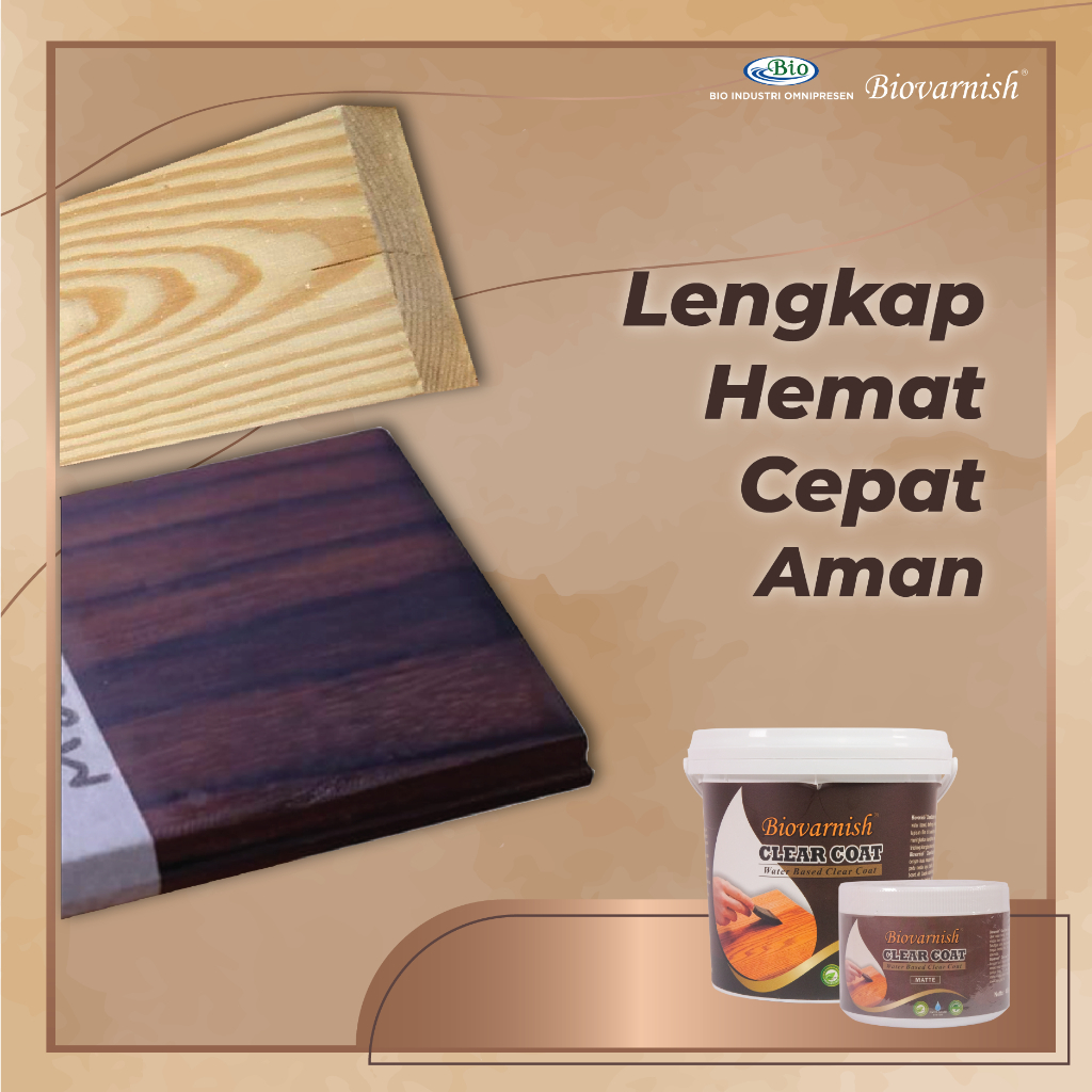 Paket Hemat Top Coating Cat Kayu Gloss dan Matte - Bio Varnish Clear Coat