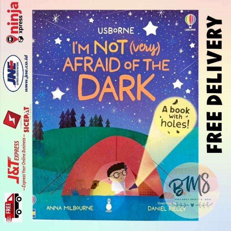 Usborne I'M NOT (VERY) AFRAID OF THE DARK  a book with holes