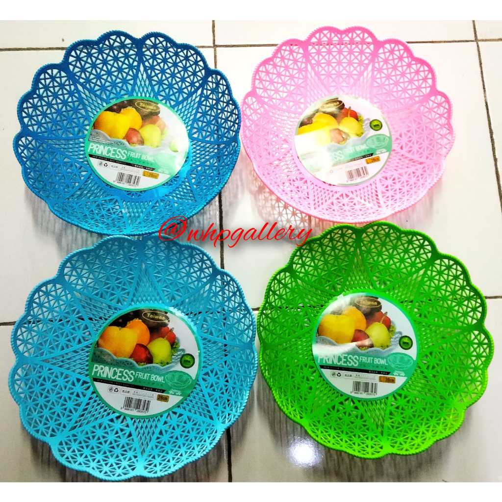 Piring Anyam Plastik Keranjang Buah Princess L
