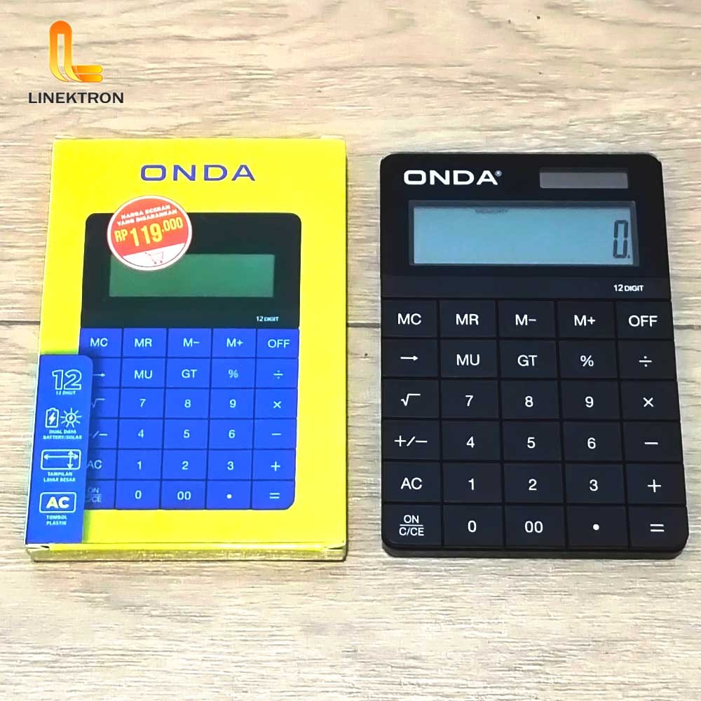 

KALKULATOR 12 DIGIT ORIGINAL ONDA / CALCULATOR 12 DIGIT ASLI ORI ONDA LAYAR BESAR