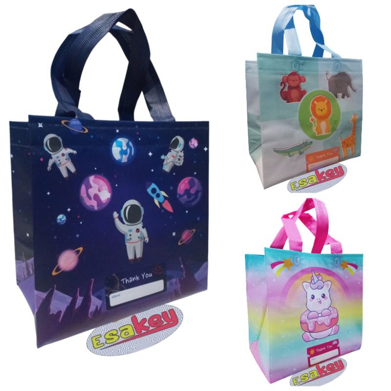 

Lusinan (12Pcs) Tas Ultah Anak Laminasi (Waterproof)