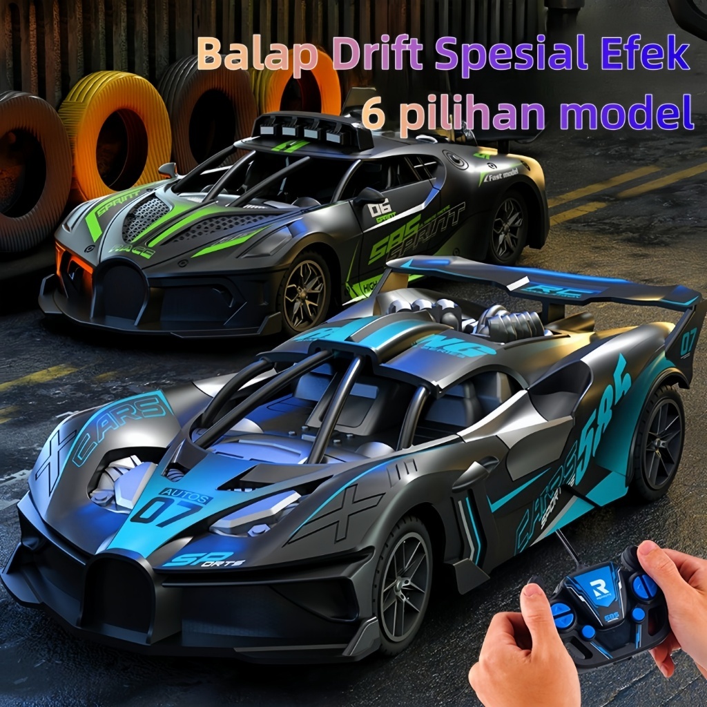 Mobil Balap Remote Control 1/18 RC Drift dengan Lampu mobil remot mobil remote control mobil balap m