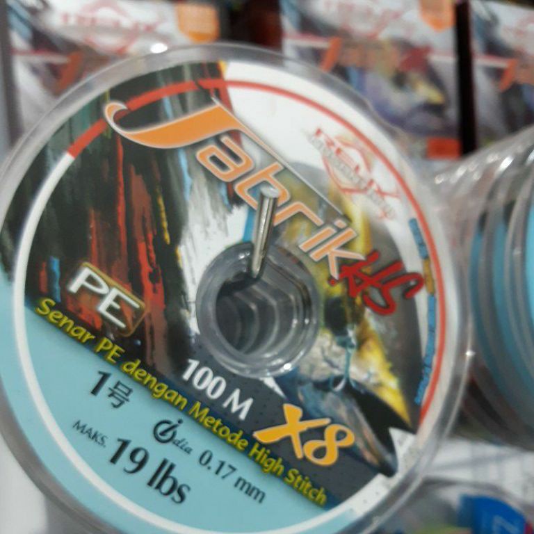 KODE T53D SENAR BENANG TALI PANCING PE JABRIK HS 1M CONNECTING MULTI COLOUR RELIX