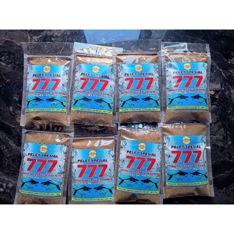 PELET SPESIAL 777 untuk ikan patin - tombro - nila - bandeng - tawes - bawal