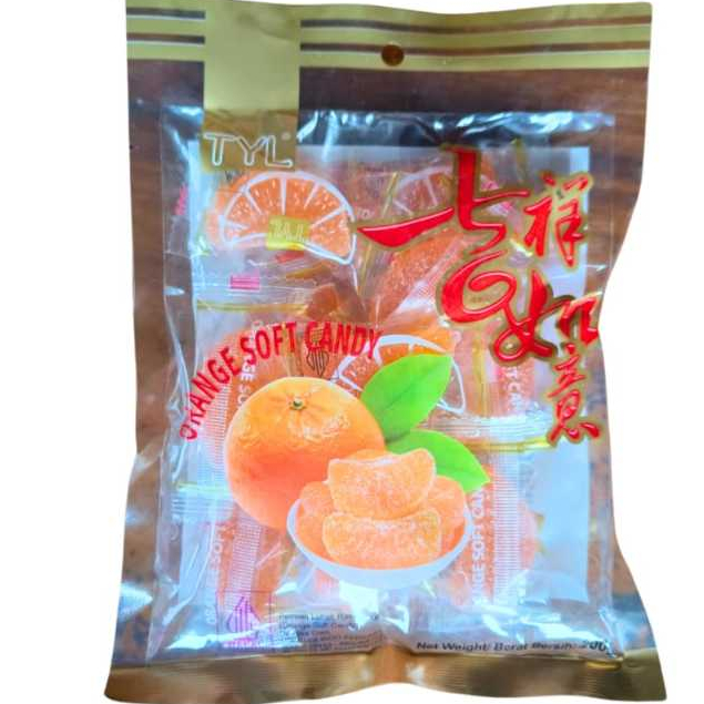 

TYL/NARAYA Orange Soft Candy Permen Jelly Jeruk 200g HALAL