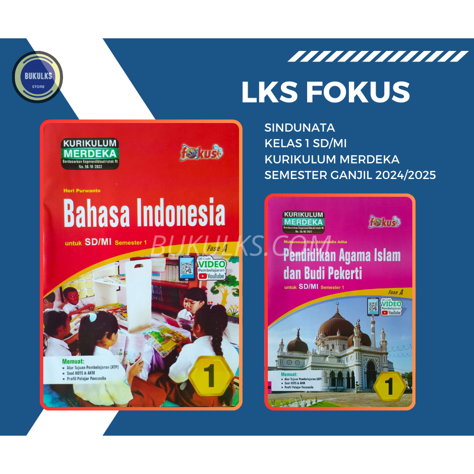 Buku LKS FOKUS SINDUNATA SD/MI Kelas 1 Merdeka Ganjil 2024/2025