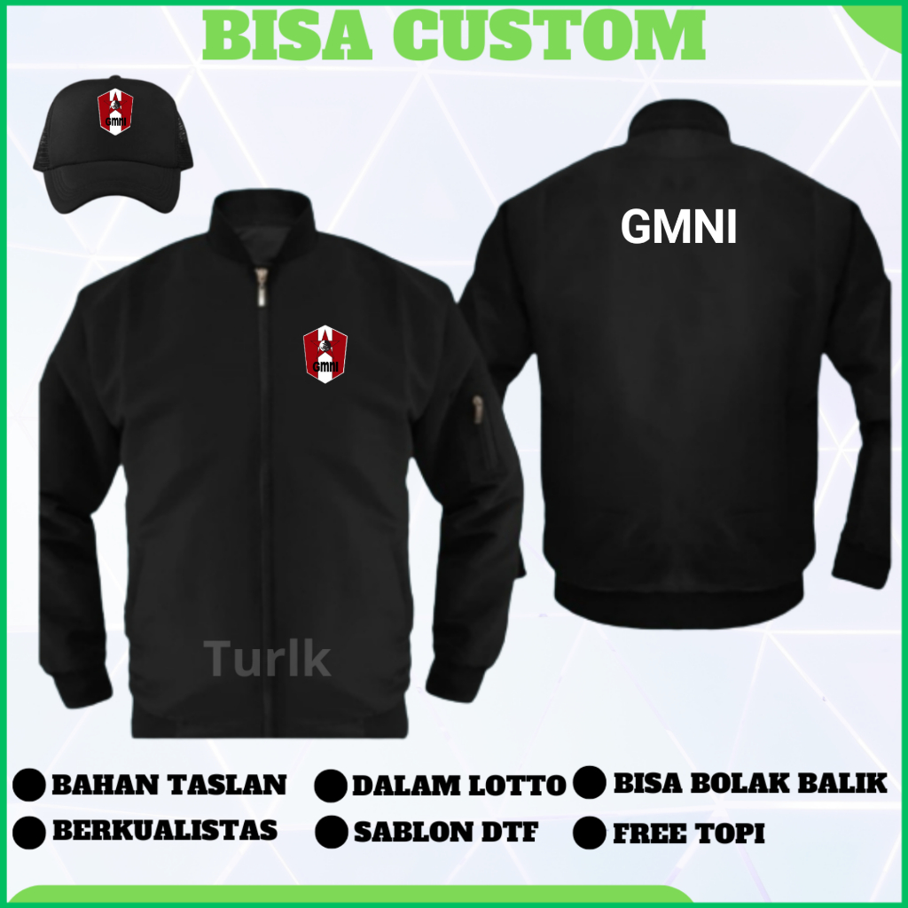 Jaket GMNI Jaket Organisasi Gerakan Mahasiswa Nasional indonesia Bomber Custom