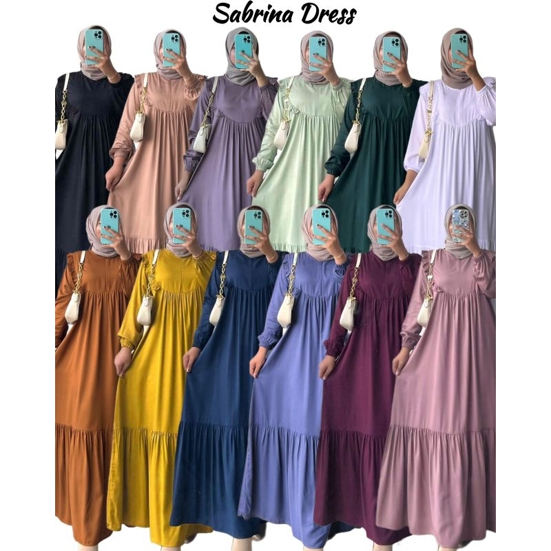 Sabrina dress / gamis rayon twill / gamis dewasa / gamis remaja