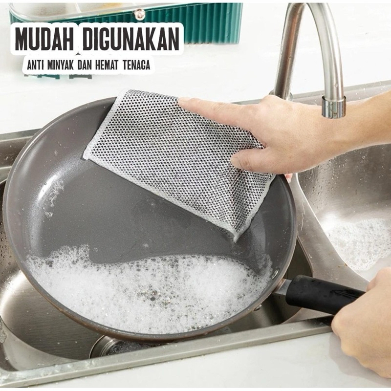 ACC Sikat Piring Sikat Kasa Pembersih Piring Busa Cuci Piring Sikat Cuci Piring Kawat Cuci Piring Ka