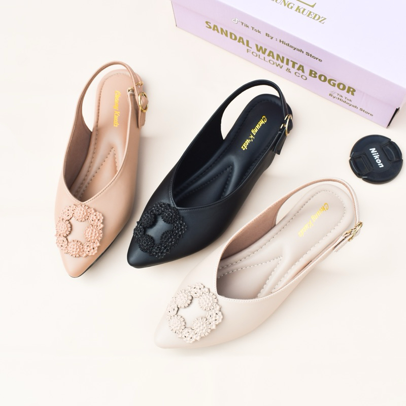 CHEUNG KUEDZ || ROSE || FLAT SHOES TALI BELAKANG